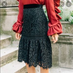 Rachel Parcell Collection Lexington formal lace skirt